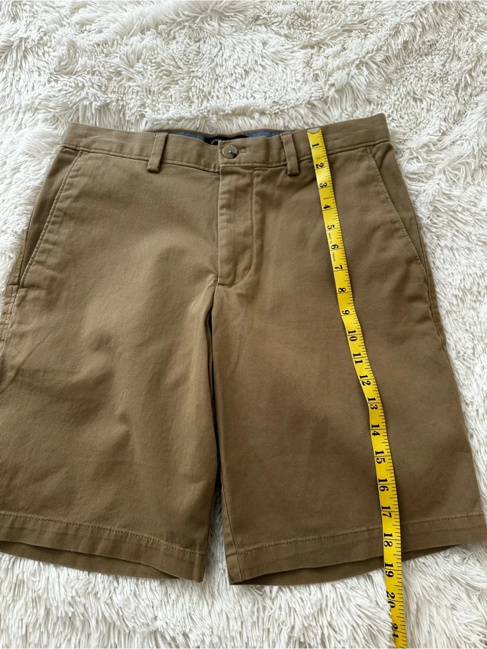 BANANA REPUBLIC Aiden Khaki Chino Shorts Size 30 Stretch 9” Inseam Men’s Casual